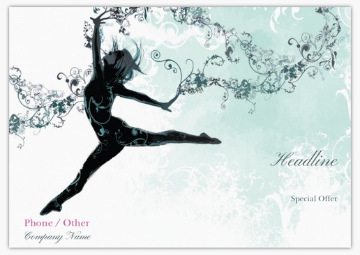 Design Preview for Design Gallery: Dance Fitness Postcards, A5 (148 x 210 mm)