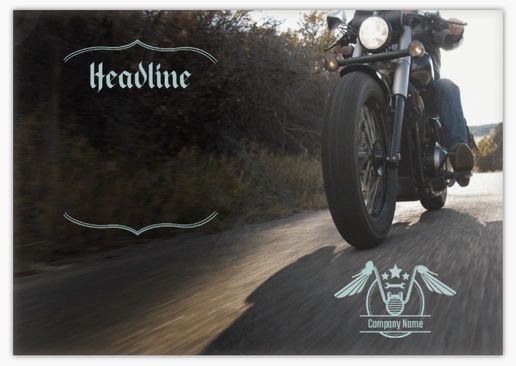 Design Preview for Design Gallery: Motorcycles Postcards, A5 (148 x 210 mm)
