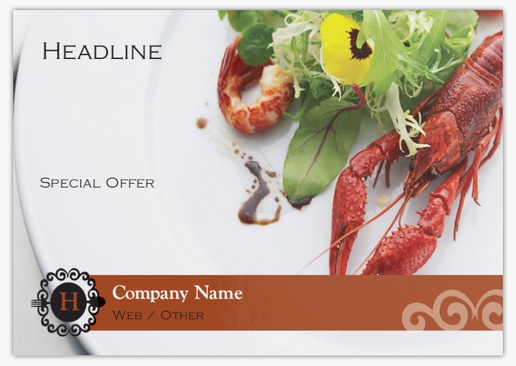 Design Preview for Design Gallery: Food Catering Postcards, A5 (148 x 210 mm)