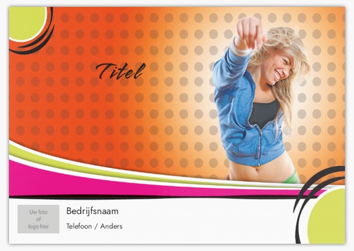 Voorvertoning ontwerp voor Ontwerpgalerij: Dance fitness Ansichtkaarten, A5 (148 x 210 mm)