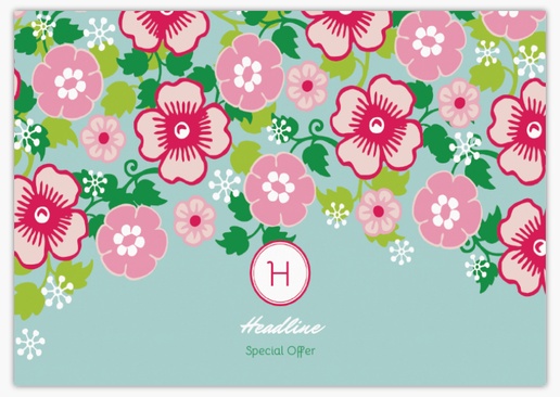 Design Preview for Design Gallery: Florists Postcards, A5