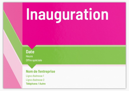 Aperçu du graphisme pour Galerie de modèles : Cartes postales pour Inauguration, A5 (148 x 210 mm)
