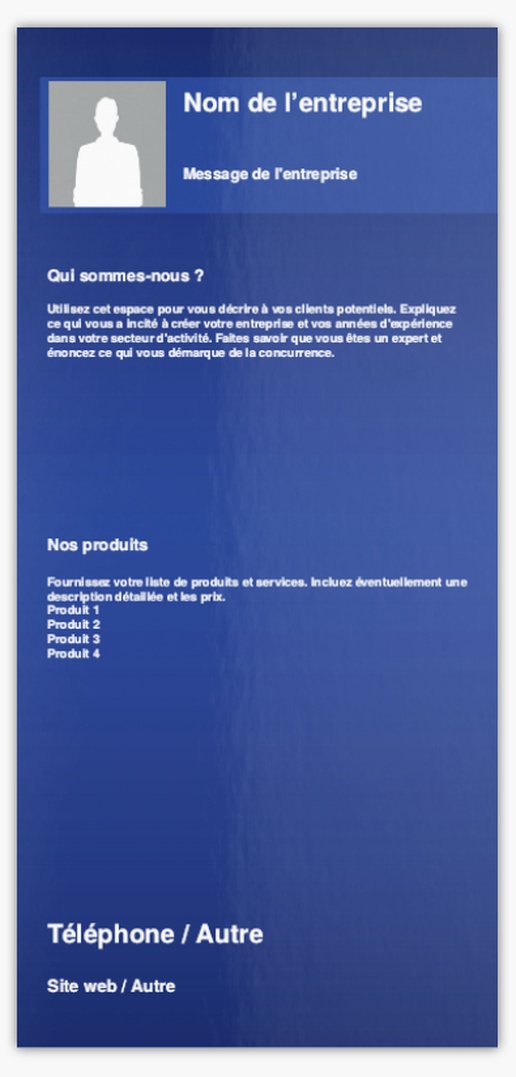 Aperçu du graphisme pour Galerie de modèles : cartes postales pour services aux entreprises, DL (99 x 210 mm)
