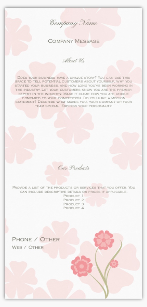 Design Preview for Design Gallery: Cosmetics & Perfume Postcards, DL (99 x 210 mm)