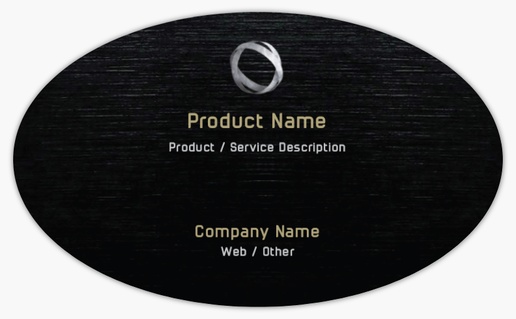 Design Preview for Manufacturing & Distribution Product Labels on Sheets Templates, 3" x 5" Oval