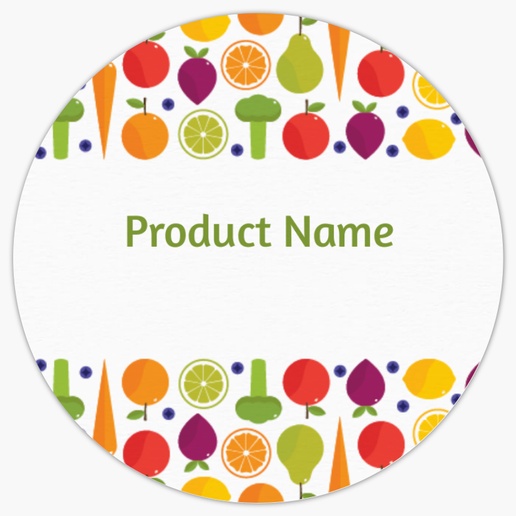 Design Preview for Food & Beverage Product Labels on Sheets Templates, 1.5" x 1.5" Circle