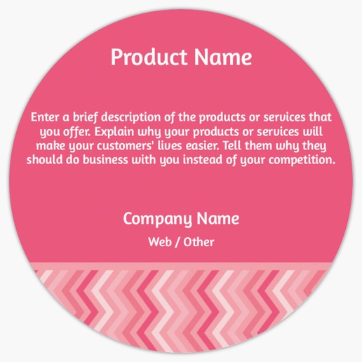 Design Preview for  Product Labels on Sheets Templates, 3" x 3" Circle