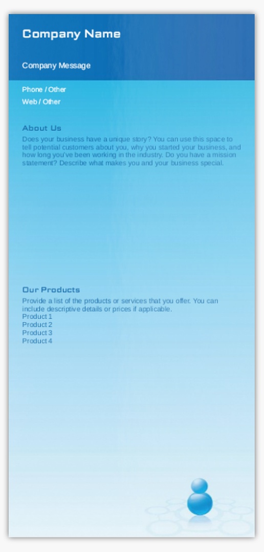 Design Preview for Design Gallery: Blogging Postcards, DL (99 x 210 mm)
