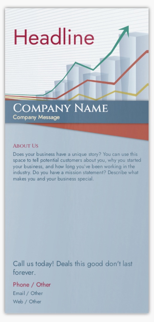Design Preview for Design Gallery: Financial Consulting Postcards, DL (99 x 210 mm)