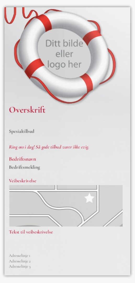 Forhåndsvisning av design for Designgalleri: Forsikring Postkort, Avlang (99 x 210 mm)