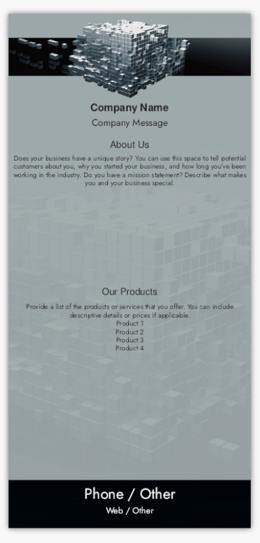 Design Preview for Design Gallery: Database Architecture & Data Management Postcards, DL