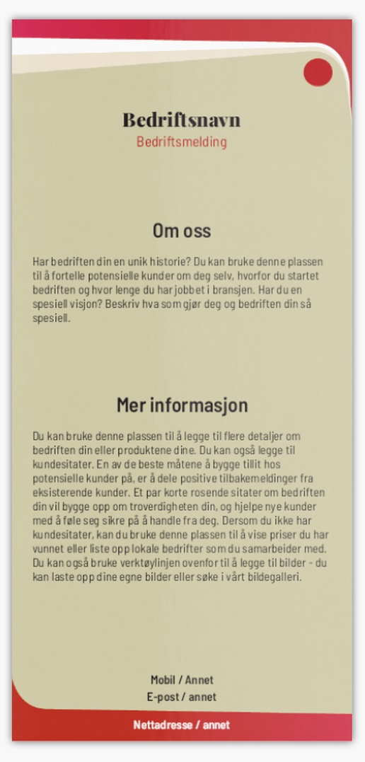 Forhåndsvisning av design for Designgalleri: Lånerådgiver Postkort, Avlang (99 x 210 mm)