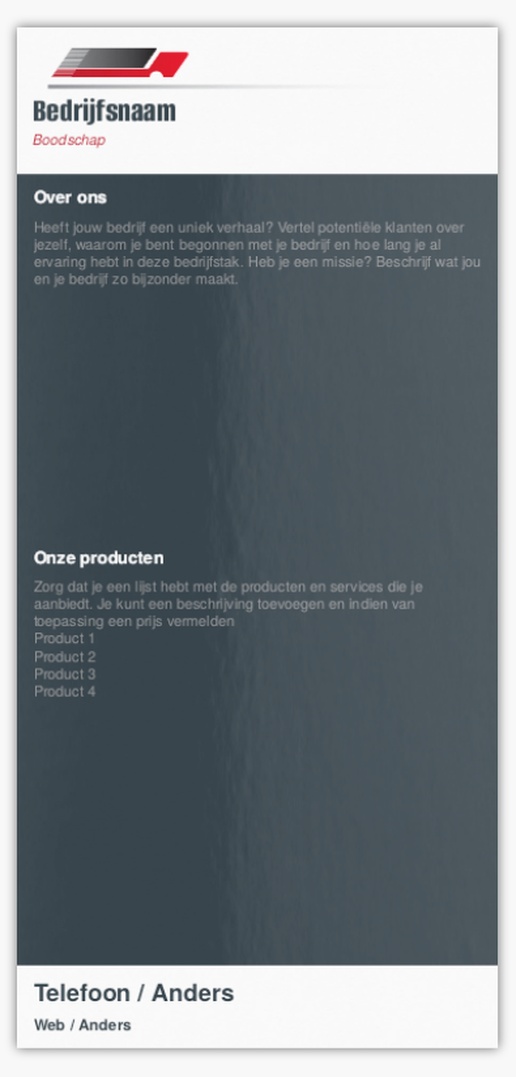 Voorvertoning ontwerp voor Ontwerpgalerij: Verhuizing en opslag Ansichtkaarten, DL (99 x 210 mm)