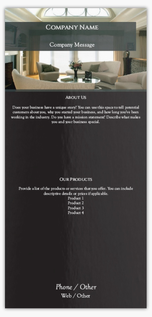 Design Preview for Design Gallery: Interior Design Postcards, DL (99 x 210 mm)