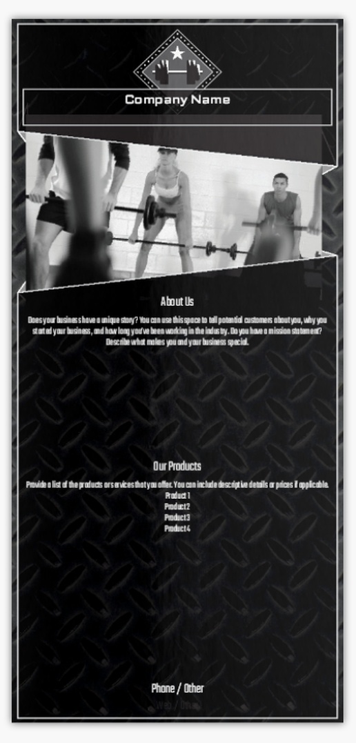 Design Preview for Design Gallery: Fitness Classes Postcards, DL (99 x 210 mm)