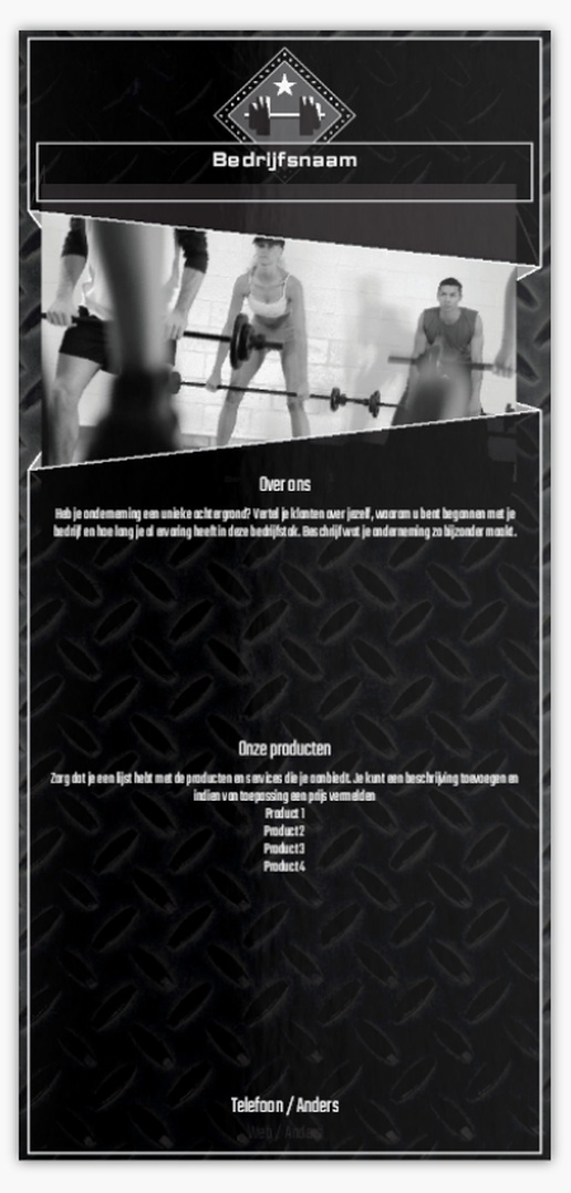 Voorvertoning ontwerp voor Ontwerpgalerij: Personal trainer Ansichtkaarten, DL (99 x 210 mm)
