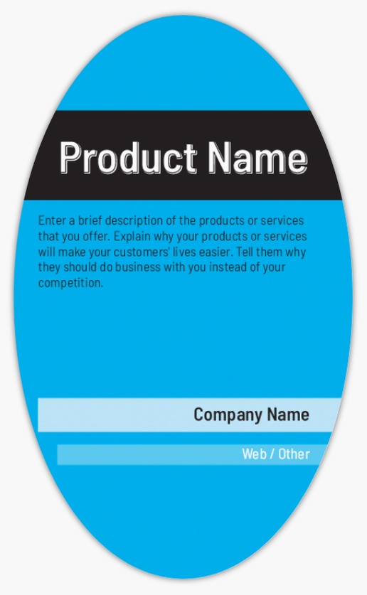Design Preview for Technology Product Labels on Sheets Templates, 3" x 5" Oval