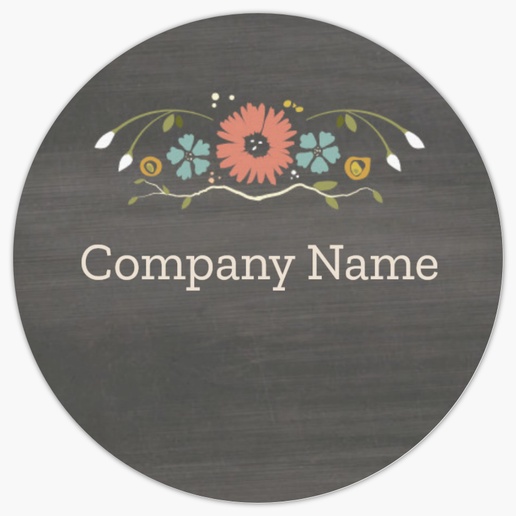 Design Preview for Elegant Product Labels on Sheets Templates, 1.5" x 1.5" Circle
