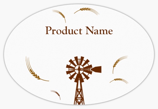 Design Preview for Agriculture & Farming Product Labels on Sheets Templates, 2" x 3" Oval
