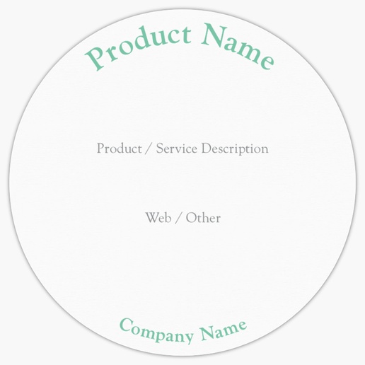 Design Preview for  Product Labels on Sheets Templates, 3" x 3" Circle