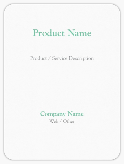 Design Preview for Business Services Product Labels on Sheets Templates, 3" x 4" Rounded Rectangle