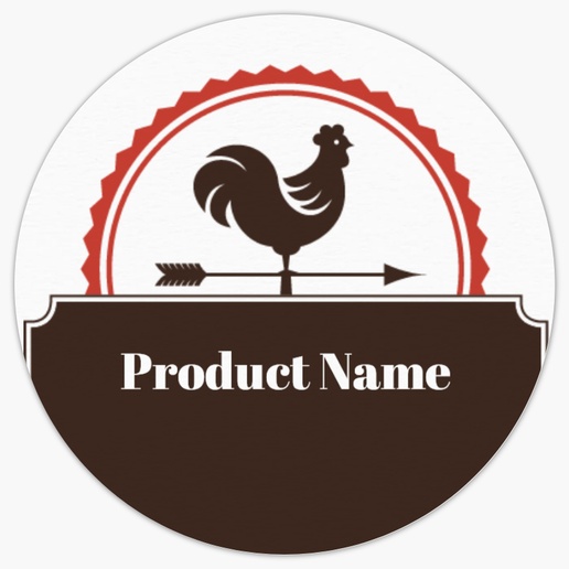 A poultry foil brown red design for Animals