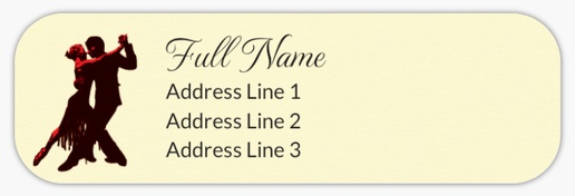 Design Preview for Dance & Choreography Return Address Labels Templates, White Paper