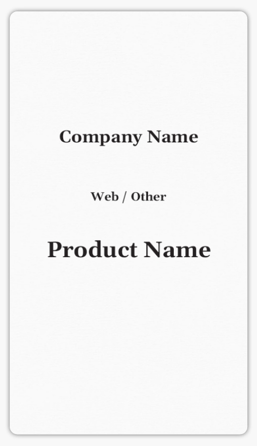 Design Preview for Design Gallery: Conservative Product Labels on Sheets, 2" x 3.5" Rounded Rectangle