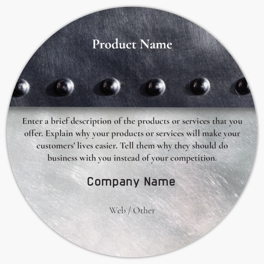 Design Preview for Design Gallery: Manufacturing & Distribution Product Labels on Sheets, 3" x 3" Circle