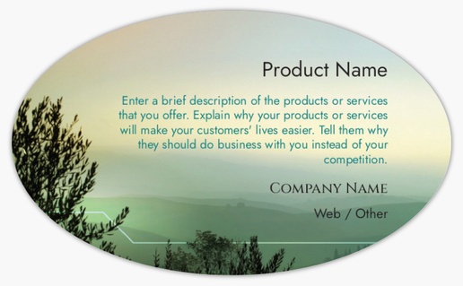 Design Preview for Design Gallery: Travel & Accommodation Product Labels on Sheets, 3" x 5" Oval