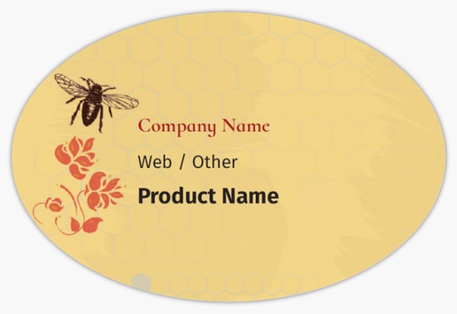 Design Preview for Animals Product Labels on Sheets Templates, 2" x 3" Oval