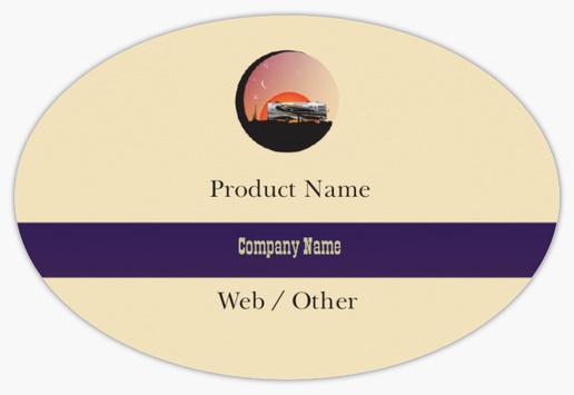 Design Preview for Design Gallery: Travel & Accommodation Product Labels on Sheets, 2" x 3" Oval