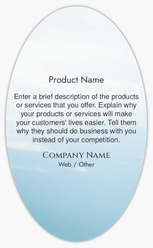 Design Preview for Religious & Spiritual Product Labels on Sheets Templates, 3" x 5" Oval