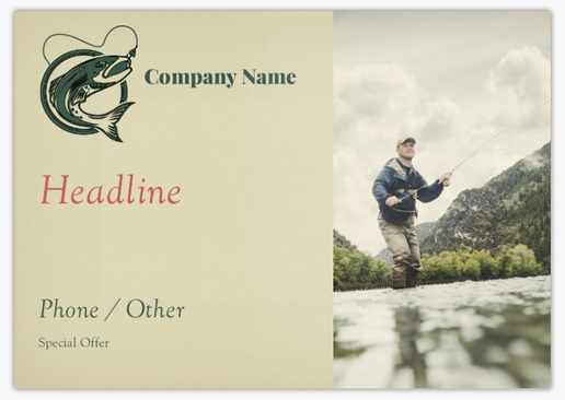 Design Preview for Design Gallery: Hunting & Fishing Postcards, A5 (148 x 210 mm)