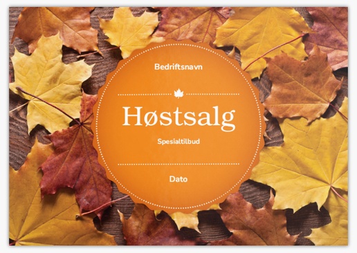 Forhåndsvisning av design for Designgalleri: Høst Postkort, A5 (148 x 210 mm)