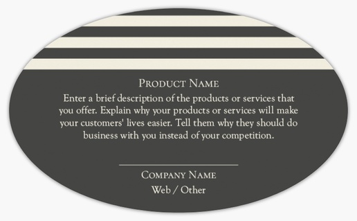 Design Preview for Finance & Insurance Product Labels on Sheets Templates, 3" x 5" Oval