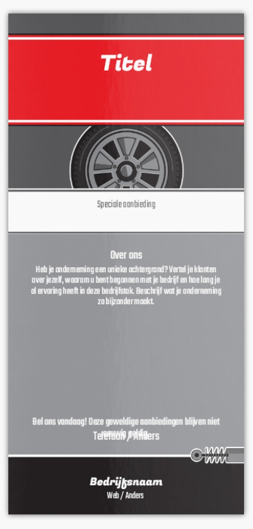 Voorvertoning ontwerp voor Ontwerpgalerij: Auto-onderdelen Ansichtkaarten, DL (99 x 210 mm)