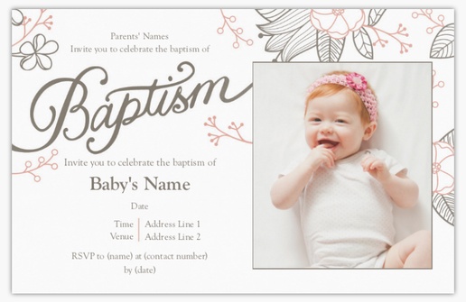 Design Preview for Design Gallery: Baby Invitations & Announcements, Flat 18.2 x 11.7 cm