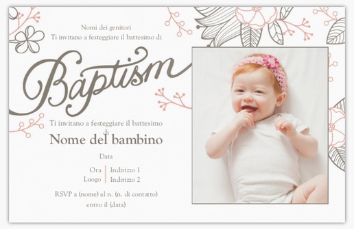 Anteprima design per Partecipazioni di battesimo con foto: Modelli e Design, Piatto 18.2 x 11.7 cm