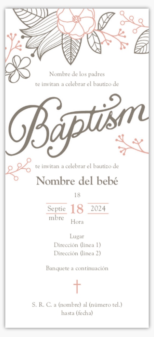 Un bautizar cristianismo diseño blanco gris para Bautizo