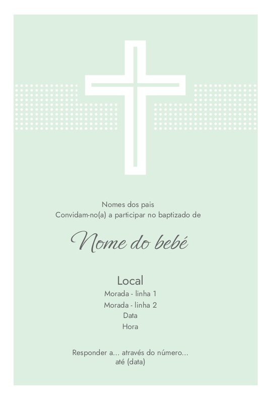 Pré-visualização do design de Convites para batizado, batismo e eventos religiosos, 18,2 x 11,7 cm