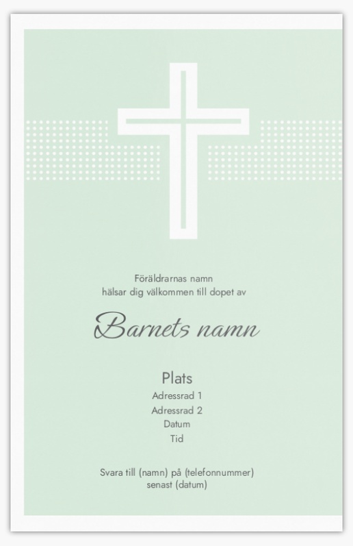 Förhandsgranskning av design för Designgalleri: Bebis Inbjudningskort, Enkelt 18.2 x 11.7 cm