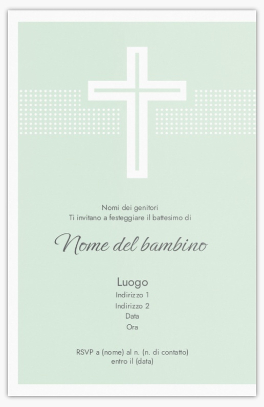 Anteprima design per Inviti per battesimi ed eventi religiosi, 18.2 x 11.7 cm
