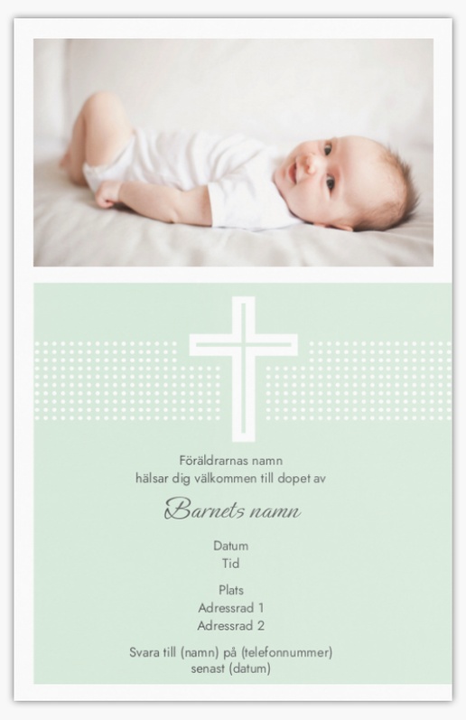 Förhandsgranskning av design för Designgalleri: Bebis Inbjudningskort, Enkelt 18.2 x 11.7 cm