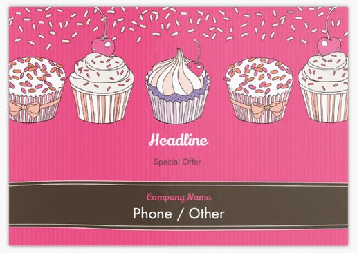 Design Preview for Design Gallery: Bakeries Postcards, A5 (148 x 210 mm)