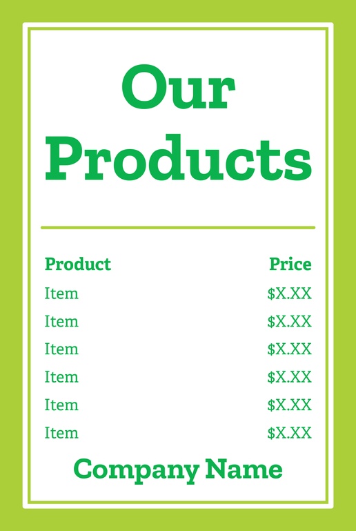 A our products product list white yellow design