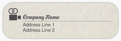 Design Preview for Movies & Film Return Address Labels Templates, White Paper