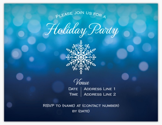 A winter christmas blue design for General Party