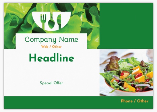 Design Preview for Design Gallery: Organic Food Stores Postcards, A5