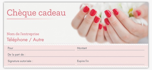 Aperçu du graphisme pour Galerie de modèles : chèques cadeaux personnalisés pour beauté et spa